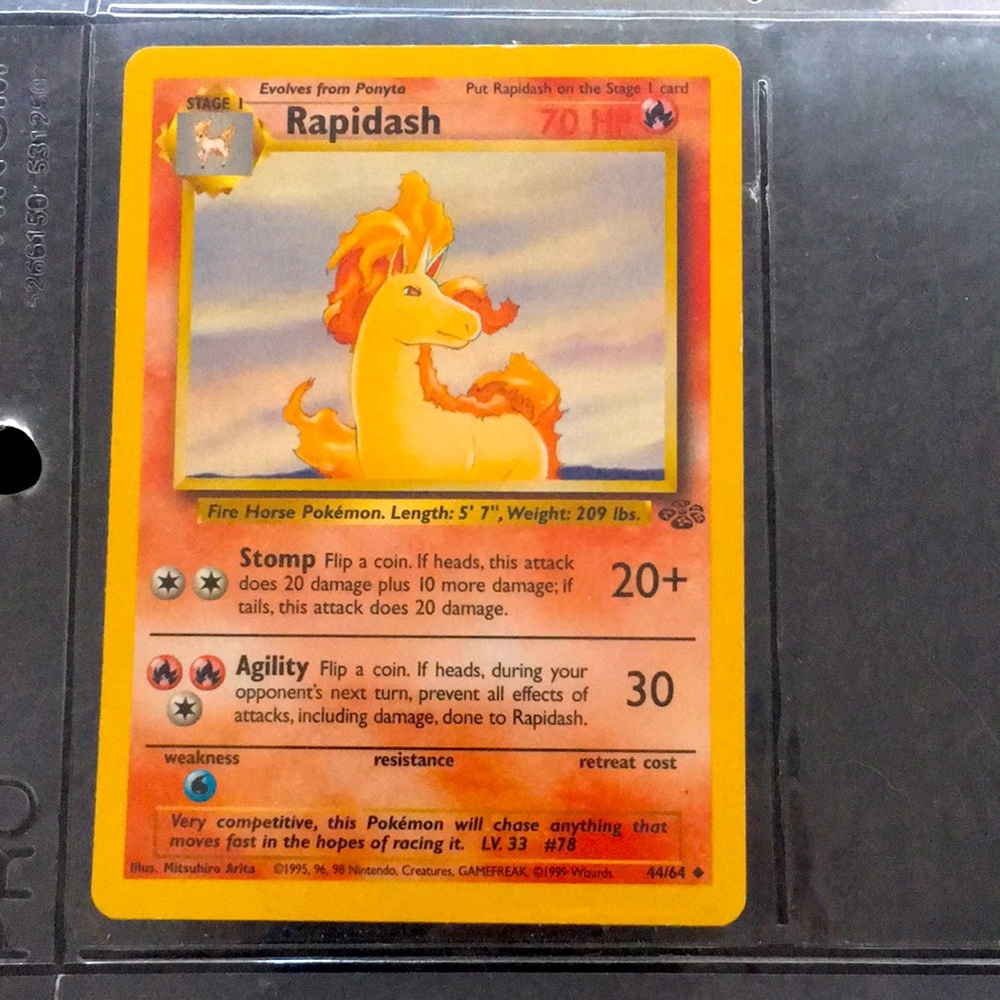 RARE Stage 1 Pokémon Rapidash 70 HP 44/64